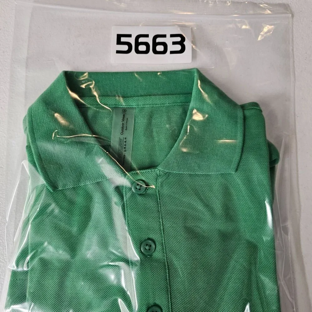 Outdoor Voices Birdie Polo Shirt Mens Size XS Short Sleeve Button Front‎ Green